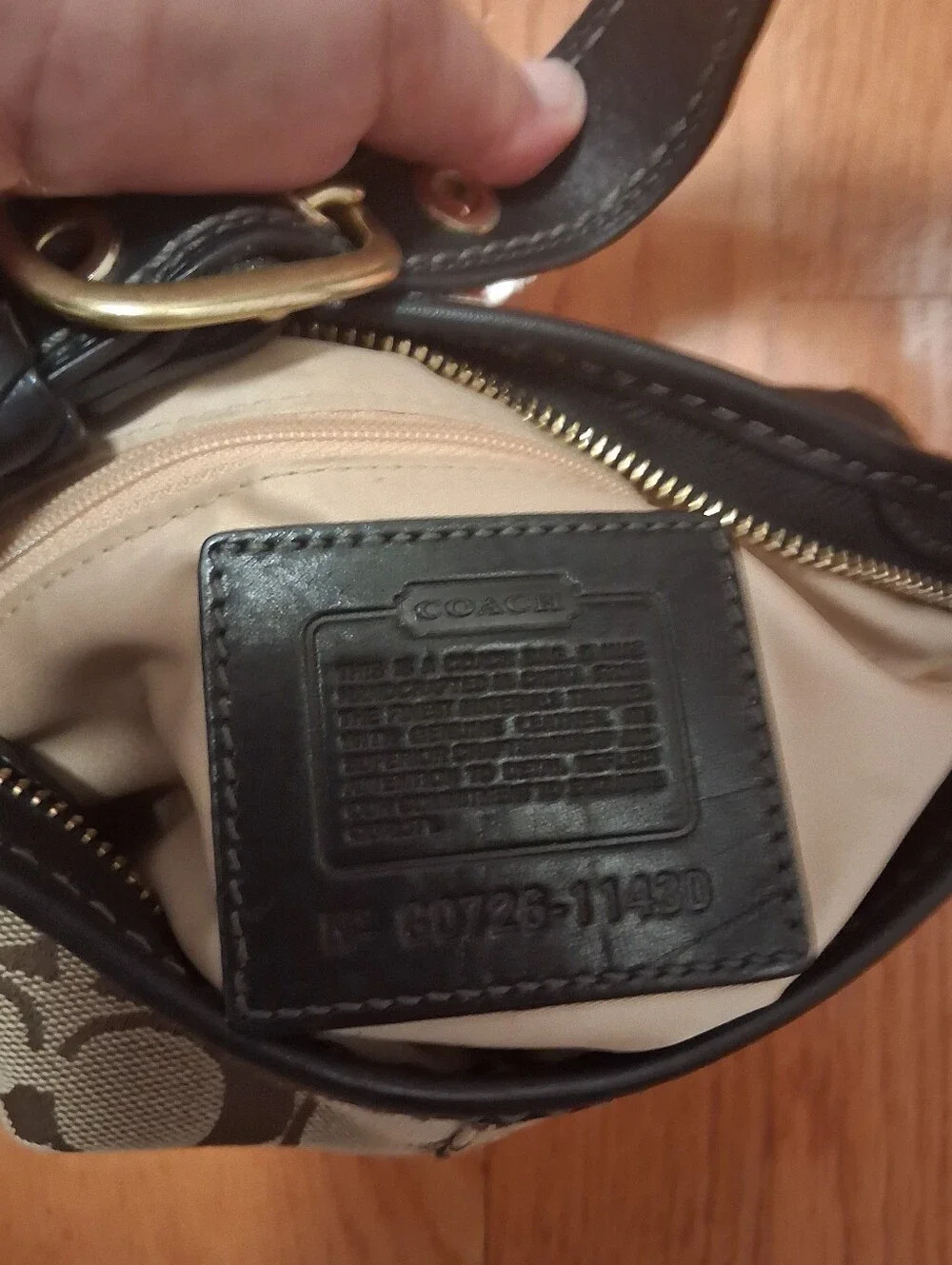 Coach Bleecker Signature Small Zip Hobo Shoulder Bag 11430